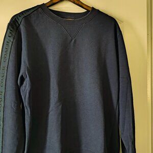 🖤 COACH Men’s Logo Tape Sweatshirt – Navy Blue – Size XL